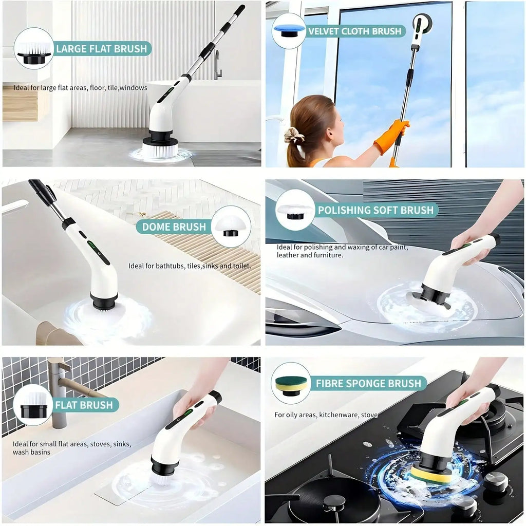 SpinRelief (9 In 1 Electric Spin Scrubber Multifunctional Cleaning Brush)